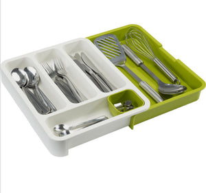 Revamp Your Kitchen with the Retractable Kitchen Drawer Organizer