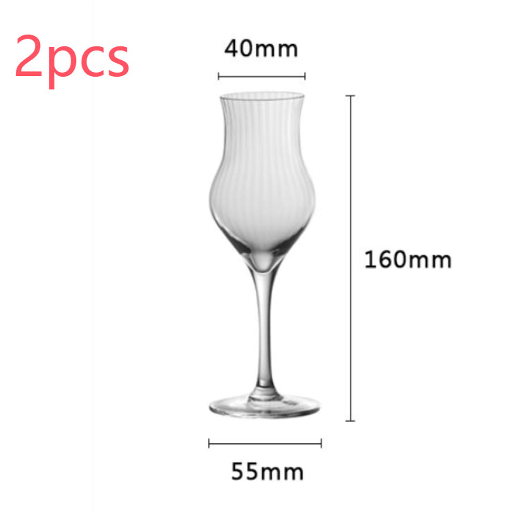 Tulip-Shaped Crystal Wine Glass