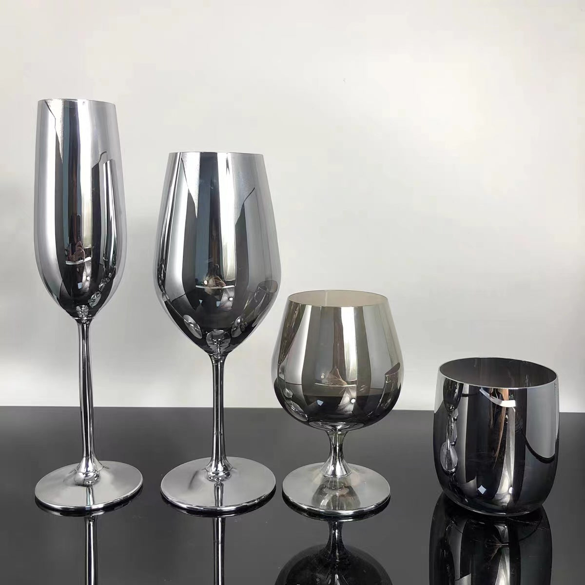 Rainbow Electroplated Crystal Wine Glass