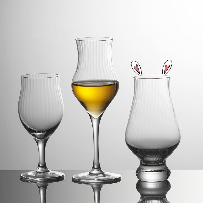 Tulip-Shaped Crystal Wine Glass