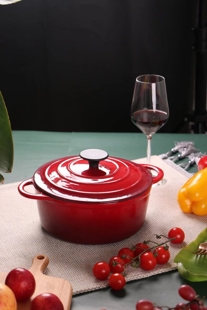 Enamel Cast Iron Stock and Stew Pot