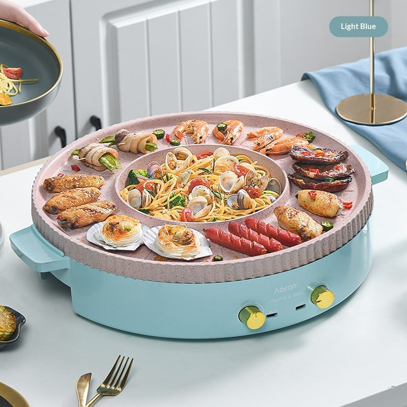 Multi-Functional Electric Hot Pot And Grill Combo