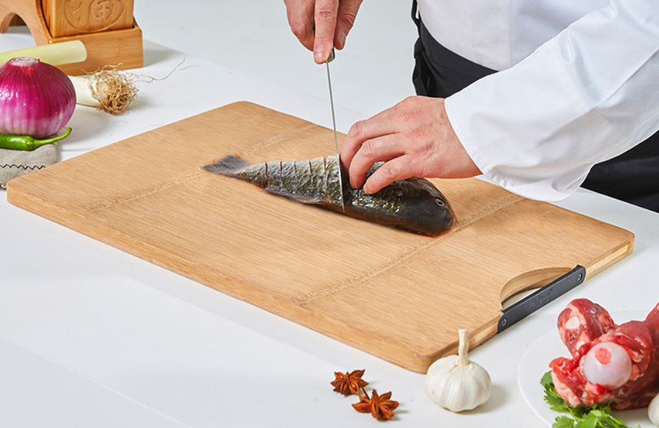 Whole Bamboo Cutting Board With Carbonized Finish