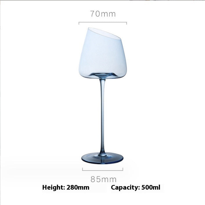 Klein Blue Crystal Goblet Wine Glass