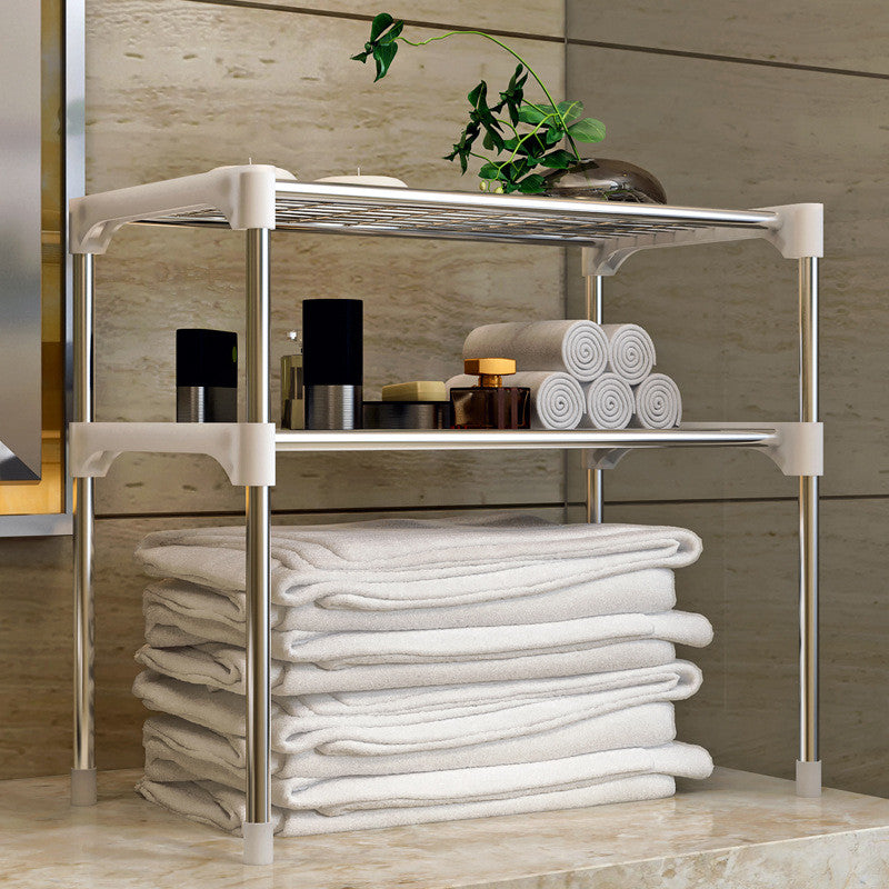 Multi-Purpose Microwave Shelf Rack Kitchen And Bathroom Organizer