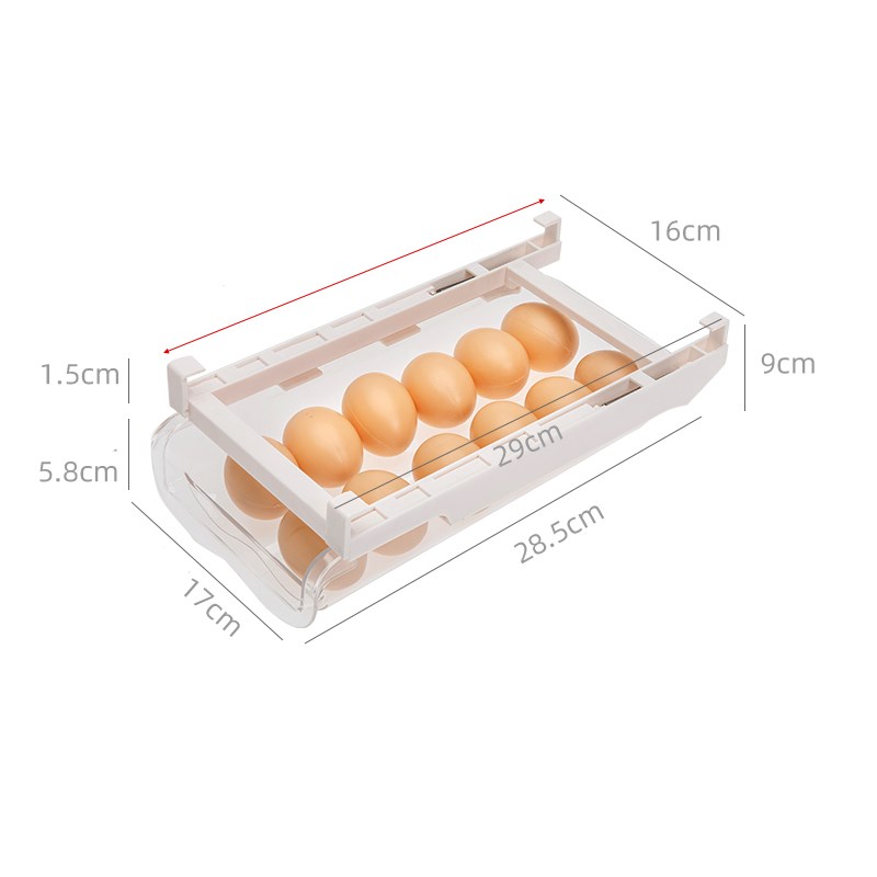 Adjustable Kitchen Refrigerator Storage Rack Pull-Out Drawer Organizer