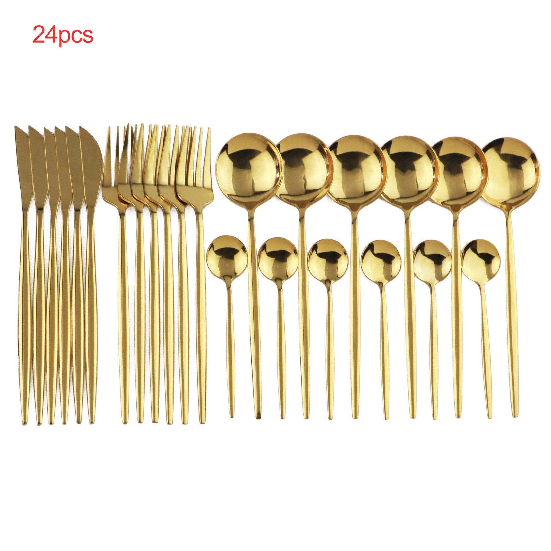 24-Piece Luxury Stainless Steel Cutlery Set