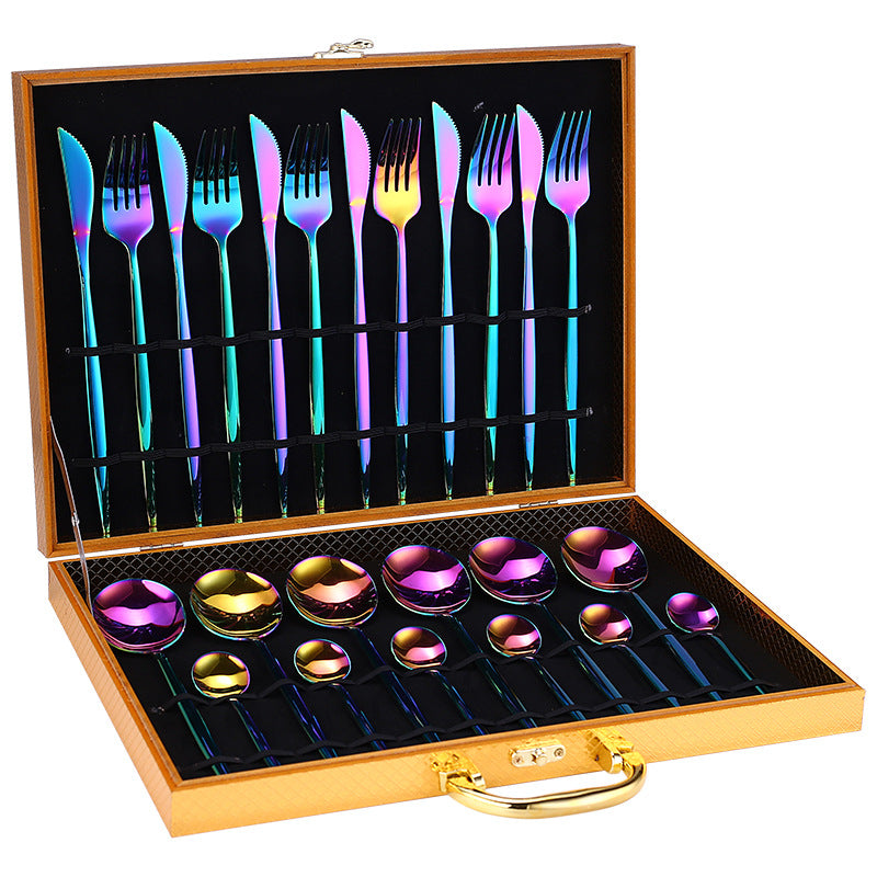 24-Piece Luxury Stainless Steel Cutlery Set