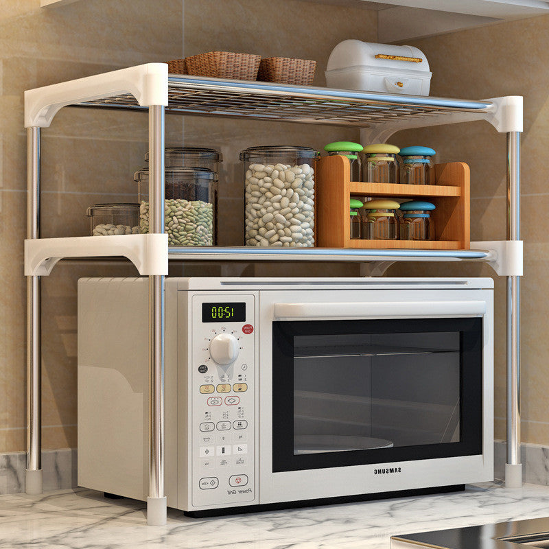 Multi-Purpose Microwave Shelf Rack Kitchen And Bathroom Organizer