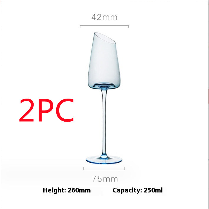Klein Blue Crystal Goblet Wine Glass