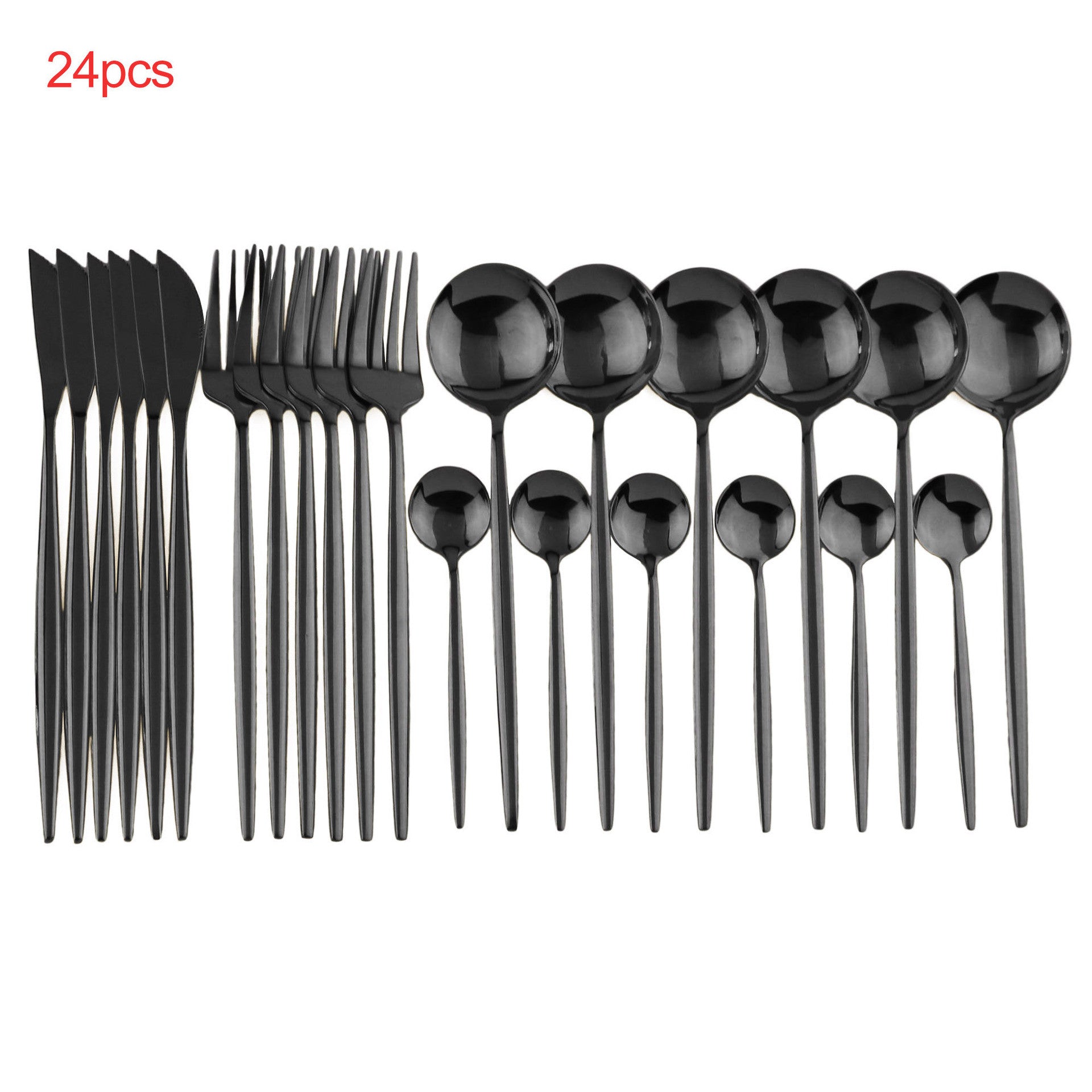 24-Piece Luxury Stainless Steel Cutlery Set