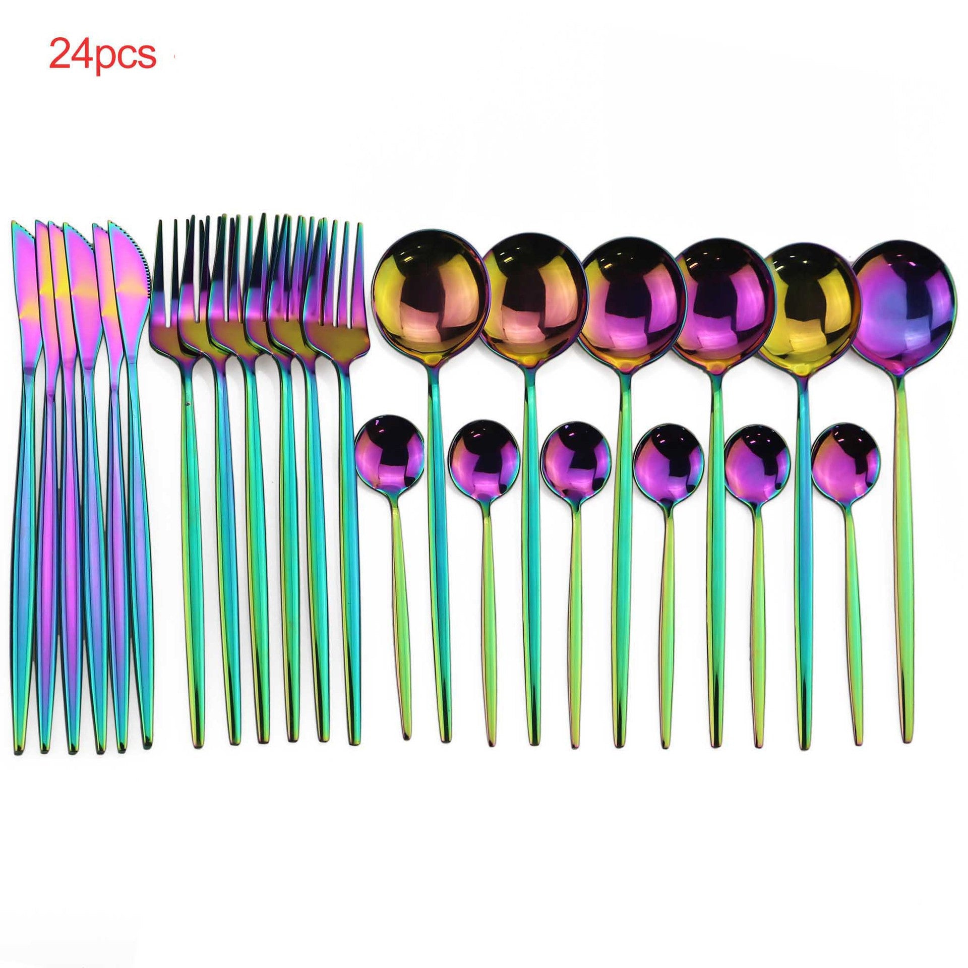 24-Piece Luxury Stainless Steel Cutlery Set
