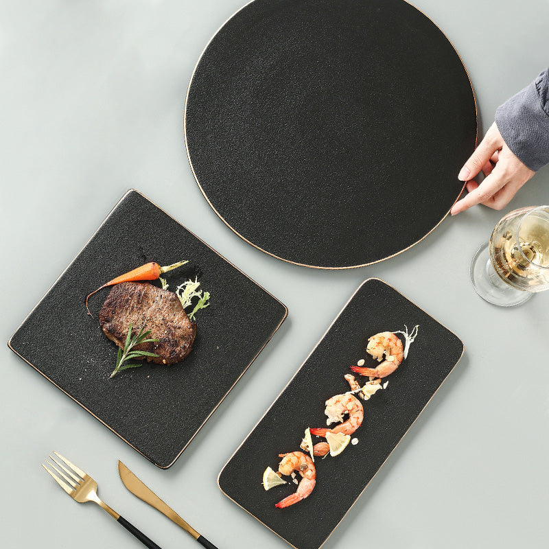Steak Plate And Cutlery Dining Set