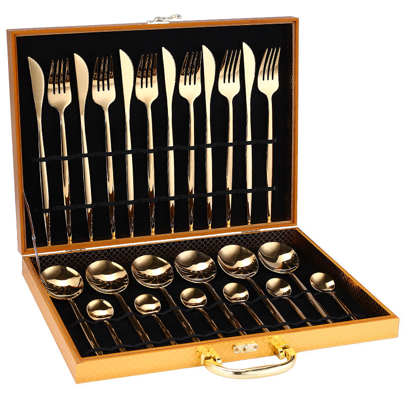 24-Piece Luxury Stainless Steel Cutlery Set