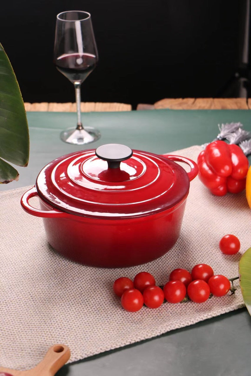 Enamel Cast Iron Stock and Stew Pot