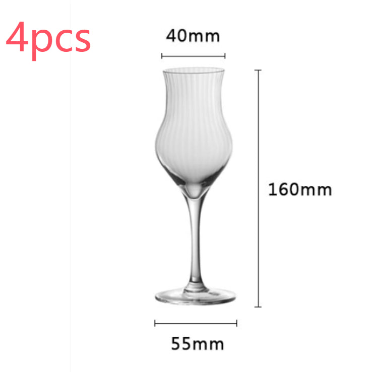 Tulip-Shaped Crystal Wine Glass
