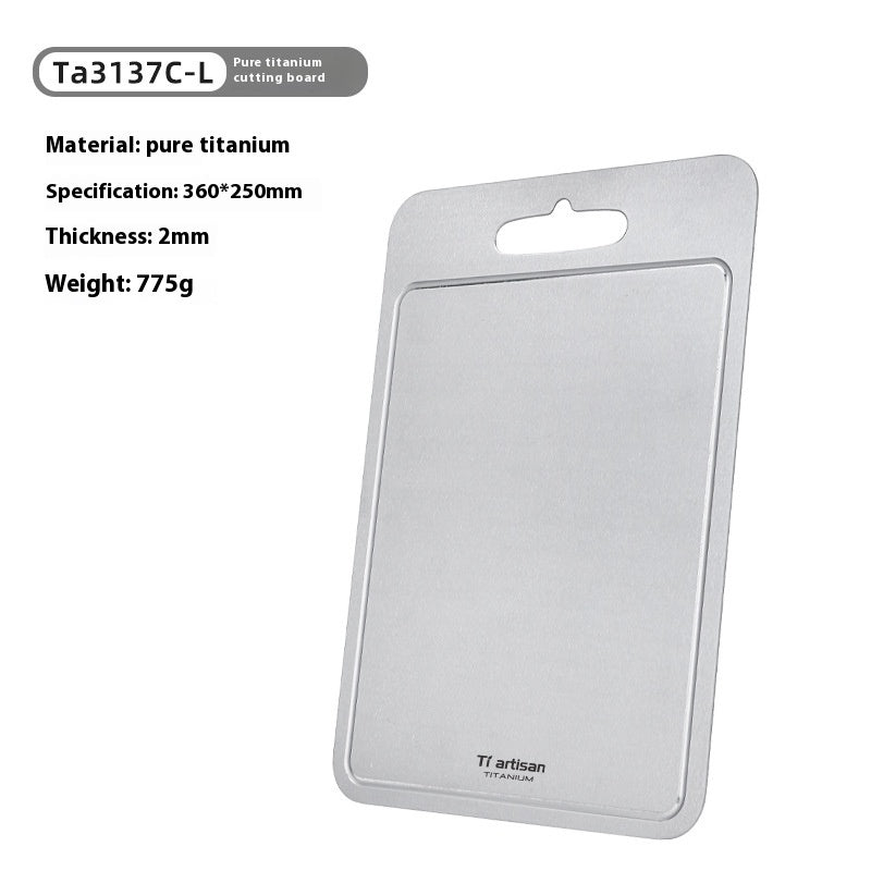 Pure Titanium Cutting Board Thickened Household Board With Groove