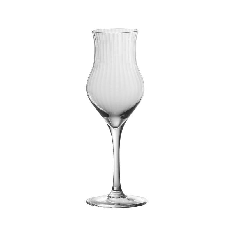 Tulip-Shaped Crystal Wine Glass
