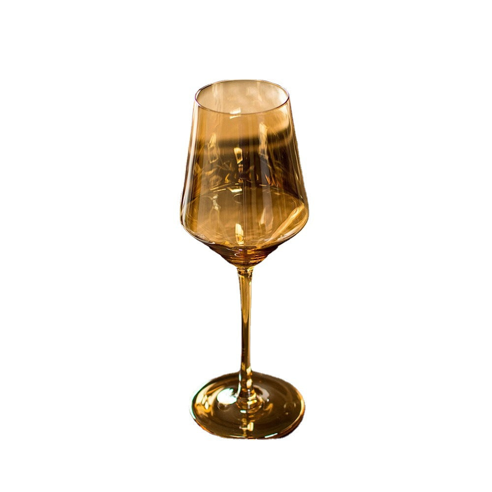 Rainbow Electroplated Crystal Wine Glass