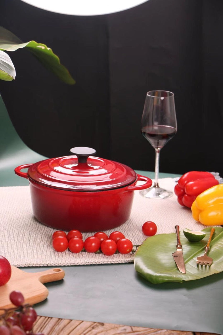 Enamel Cast Iron Stock and Stew Pot