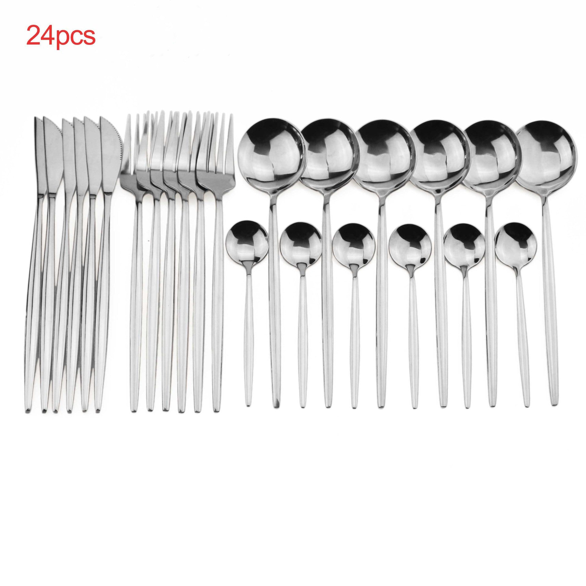 24-Piece Luxury Stainless Steel Cutlery Set