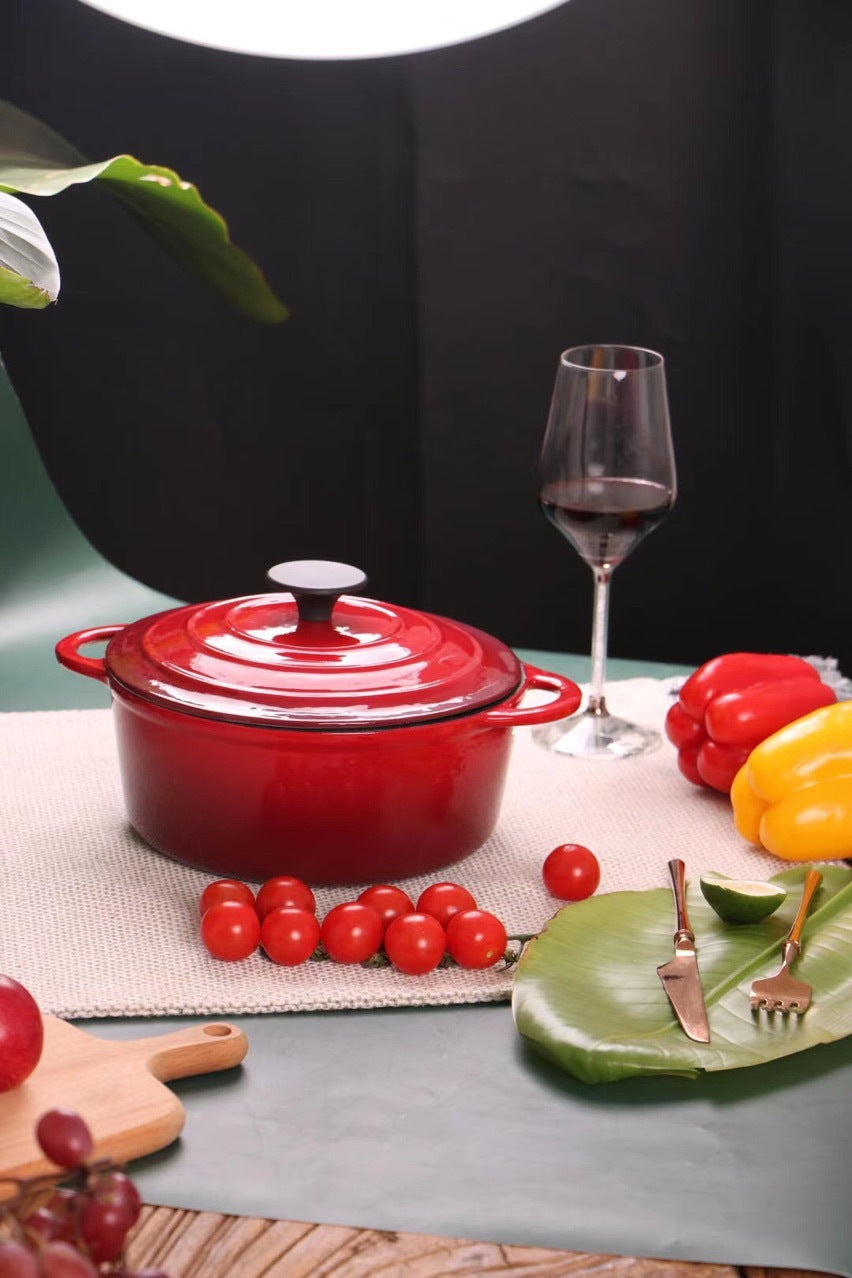 Enamel Cast Iron Stock and Stew Pot
