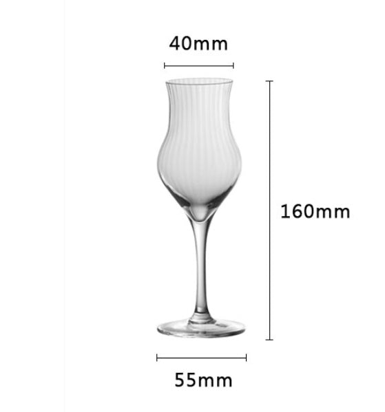 Tulip-Shaped Crystal Wine Glass