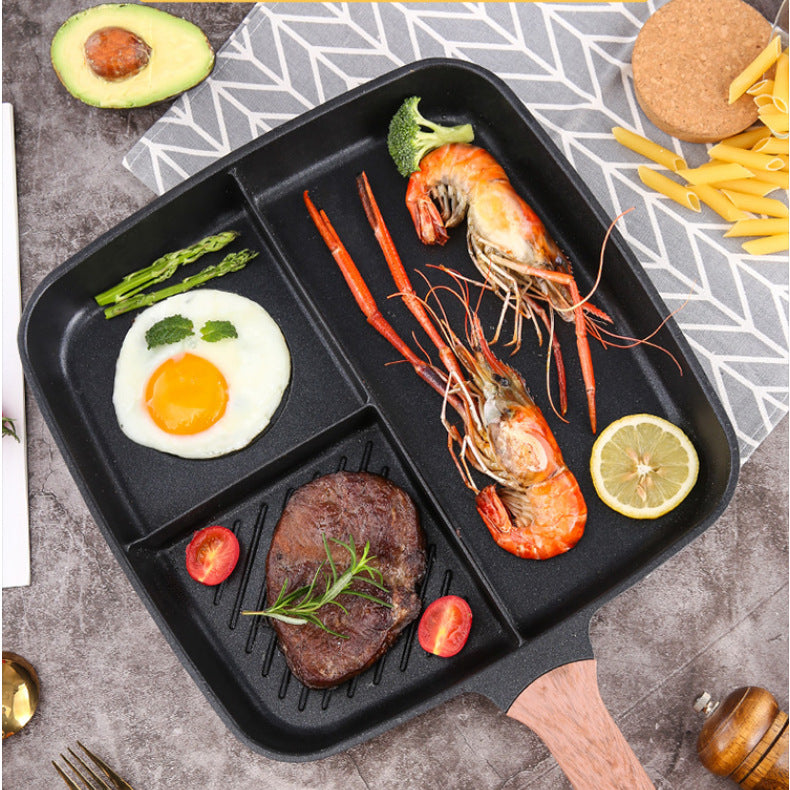 Three-in-One Steak and Breakfast Frying Pan