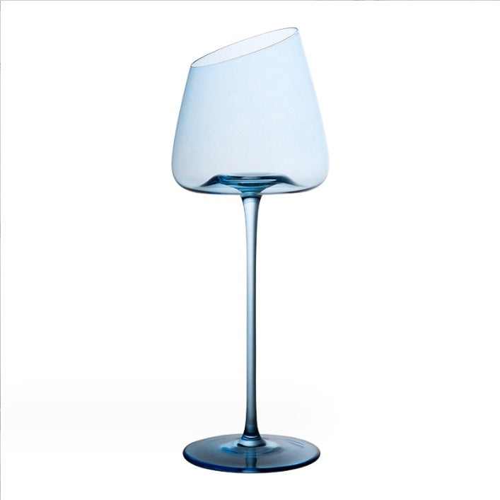 Klein Blue Crystal Goblet Wine Glass