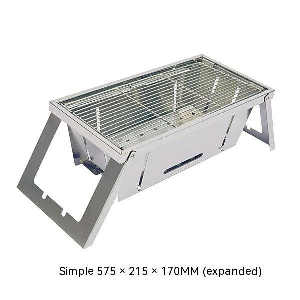 Thickened Foldable Stainless Steel Outdoor Barbecue Grill