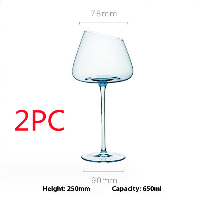 Klein Blue Crystal Goblet Wine Glass