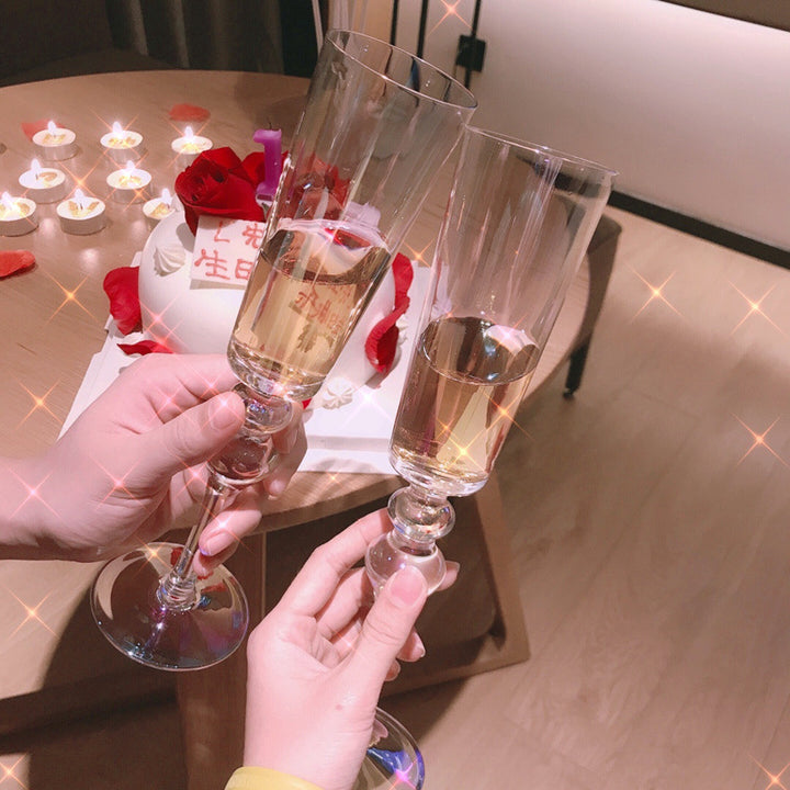 Rainbow Crystal Champagne and Sparkling Wine Glass