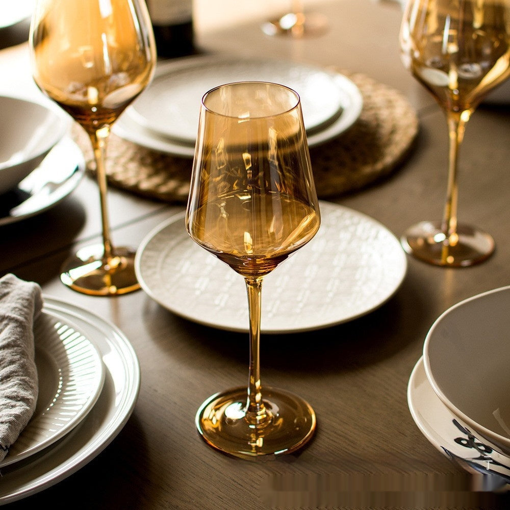 Rainbow Electroplated Crystal Wine Glass