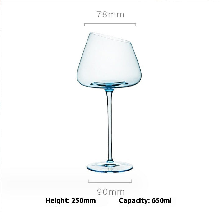 Klein Blue Crystal Goblet Wine Glass