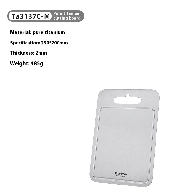 Pure Titanium Cutting Board Thickened Household Board With Groove