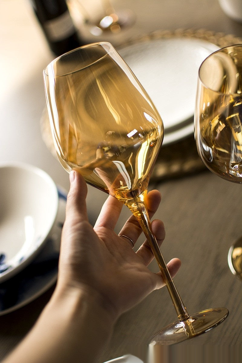 Rainbow Electroplated Crystal Wine Glass