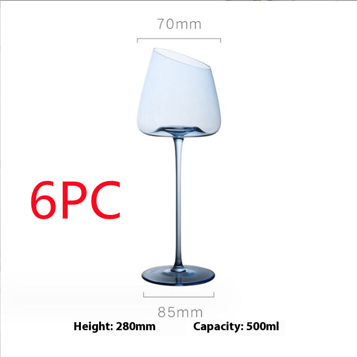 Klein Blue Crystal Goblet Wine Glass
