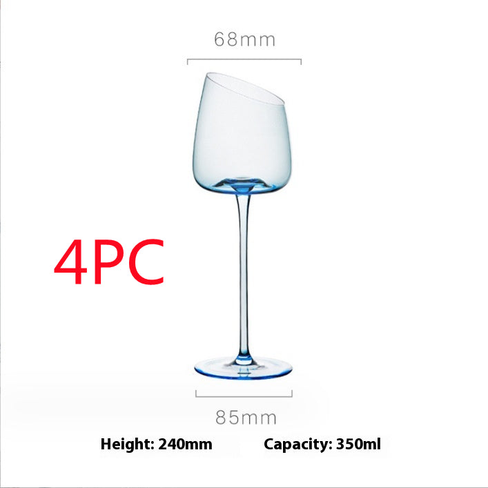 Klein Blue Crystal Goblet Wine Glass