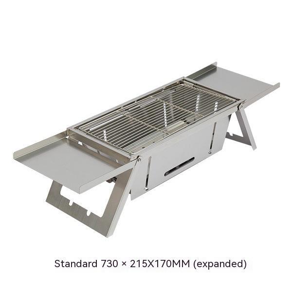 Thickened Foldable Stainless Steel Outdoor Barbecue Grill