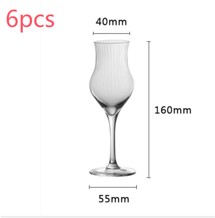 Tulip-Shaped Crystal Wine Glass