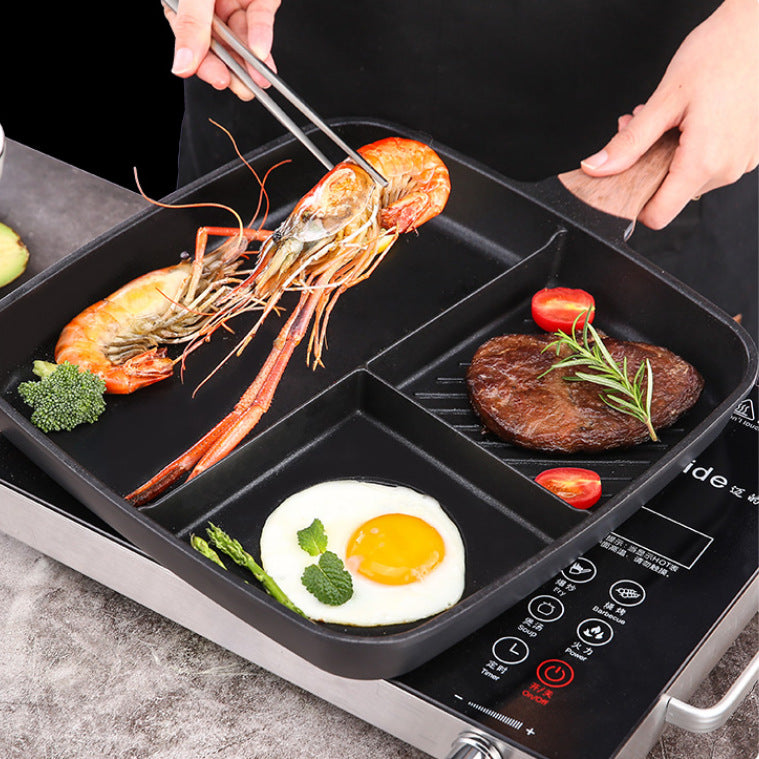 Three-in-One Steak and Breakfast Frying Pan