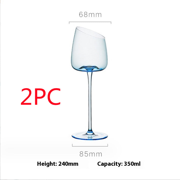 Klein Blue Crystal Goblet Wine Glass