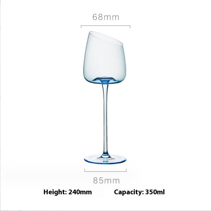 Klein Blue Crystal Goblet Wine Glass